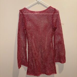 Superdown Vibrant Red Long Sleeve Dress